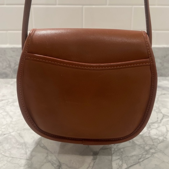 Coach Vintage Small Saddle Bag | Circa 1990 | Saddle Brown - Picture 4 of 12